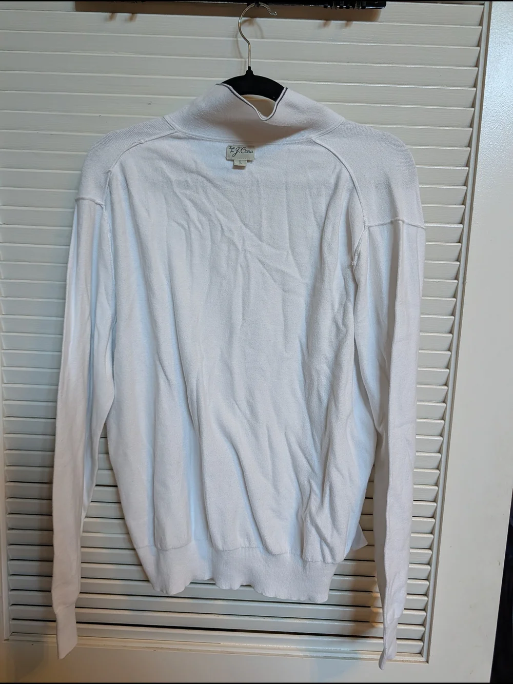 J. Crew Men’s White Polo Shirt - Classic Collar